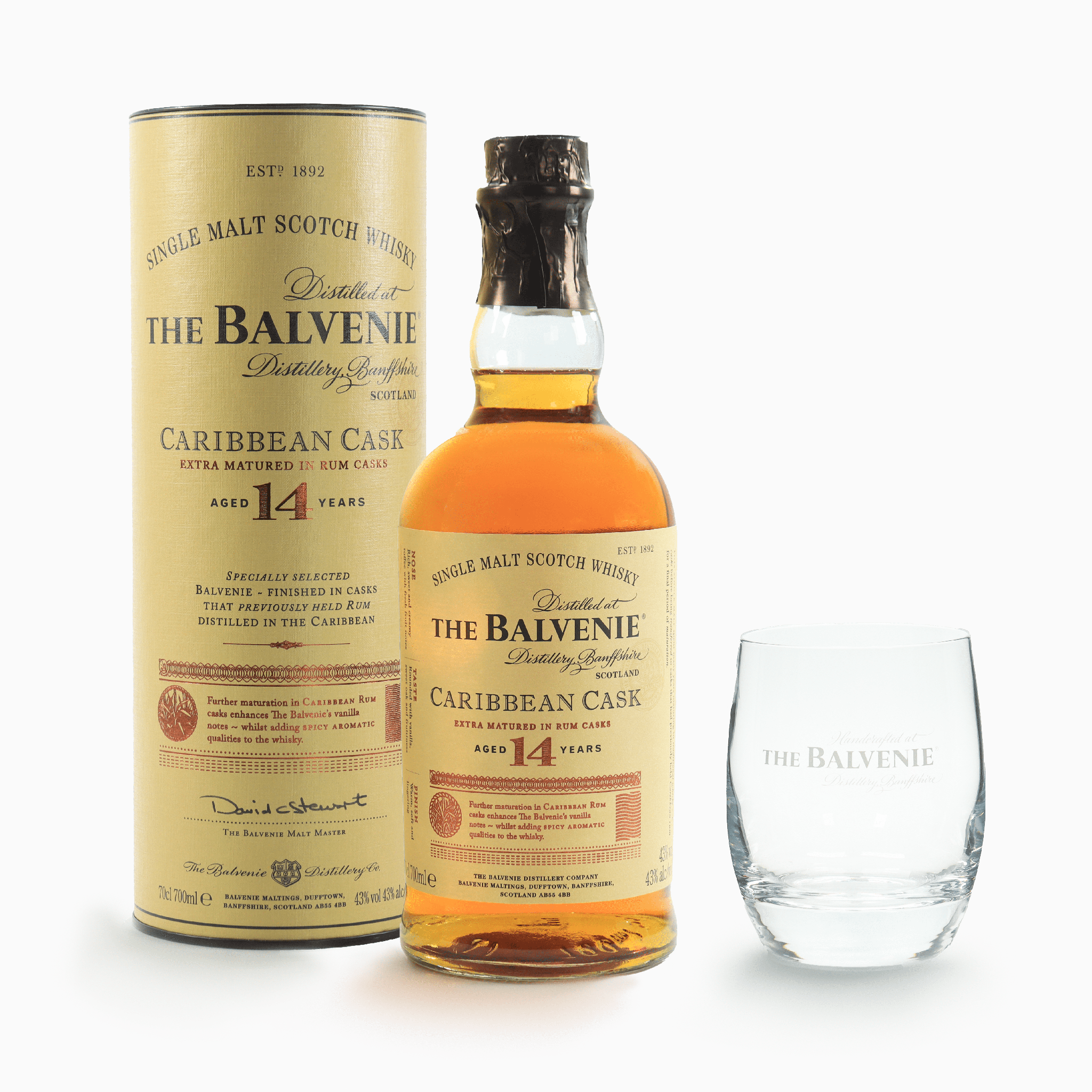 Balvenie - 14 Year Old (Caribbean Cask) + Tumbler