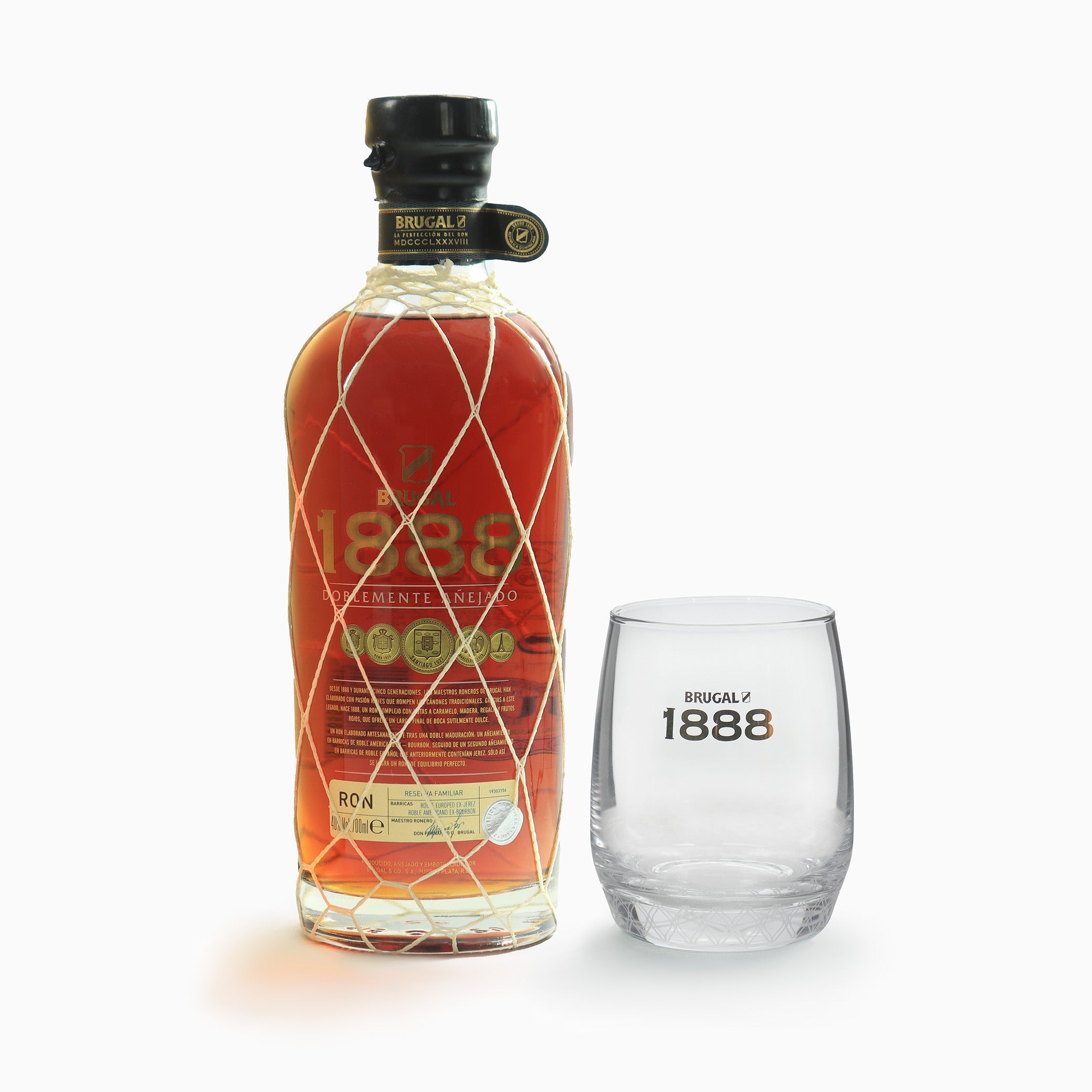 Brugal - 1888 (Doblemente Añejado Rum) + Brugal Glass