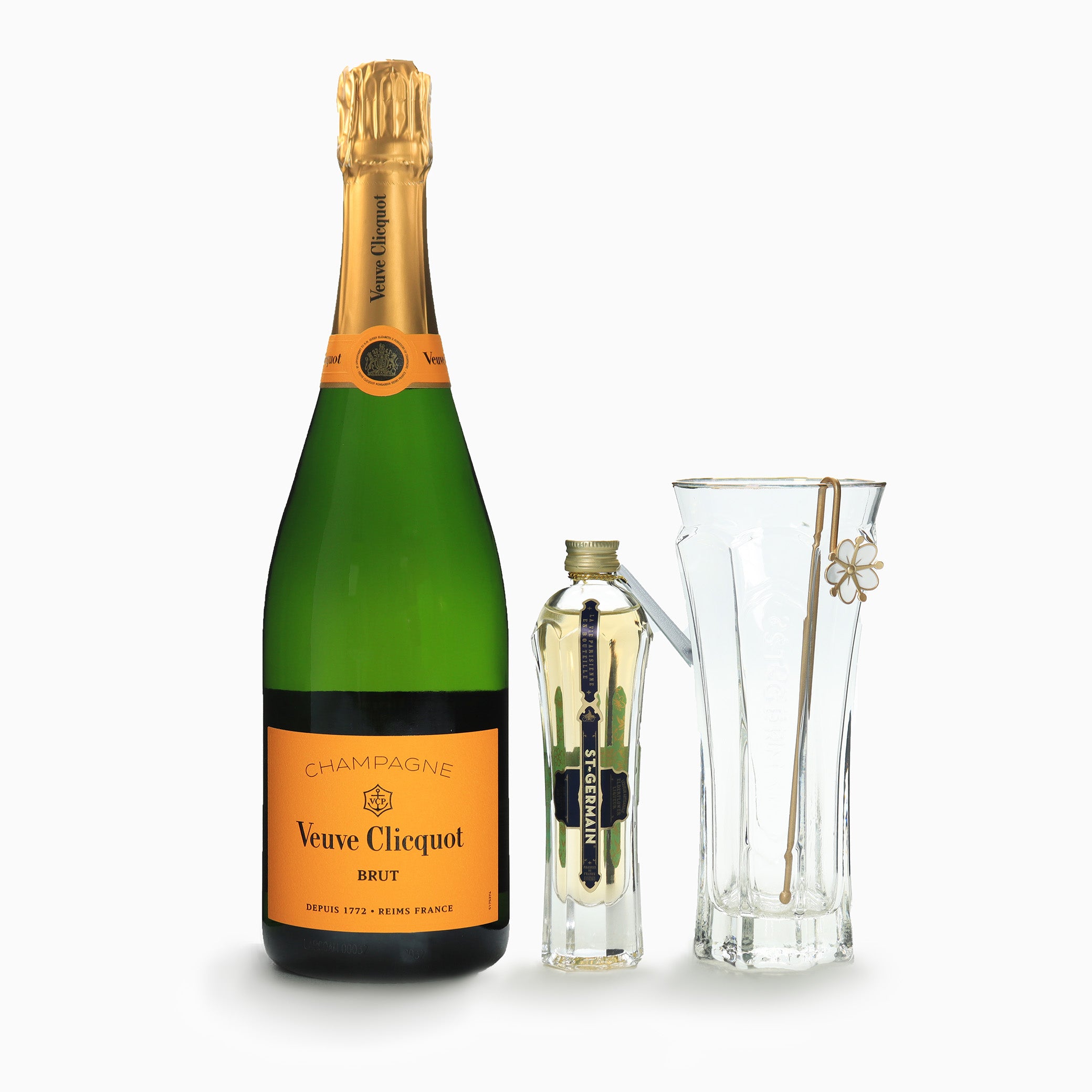 Veuve Clicquot - Brut (Yellow Label) + St Germain, Glass & Stirrer